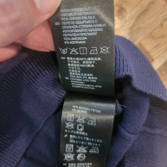 H&M Blue Beaded Neckline & Cuffs Sweater - Picture 10 of 10